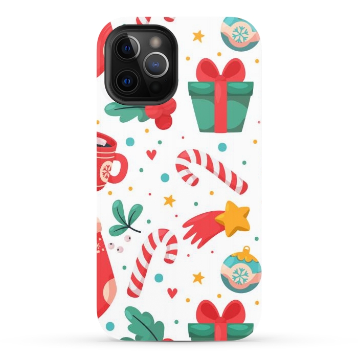 iPhone 12 Pro StrongFit Christmas Pattern by ArtsCase