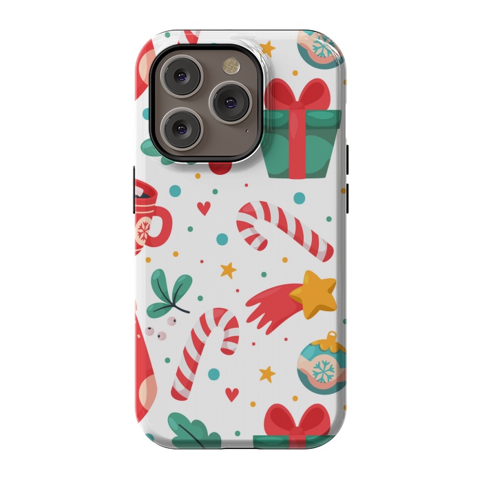 iPhone 14 Pro StrongFit Christmas Pattern by ArtsCase