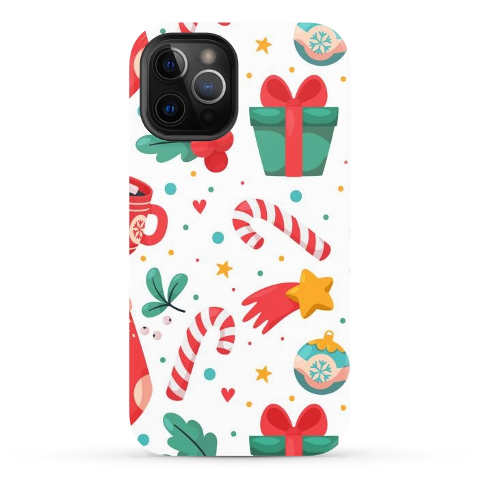 iPhone 12 Pro Max StrongFit Christmas Pattern by ArtsCase