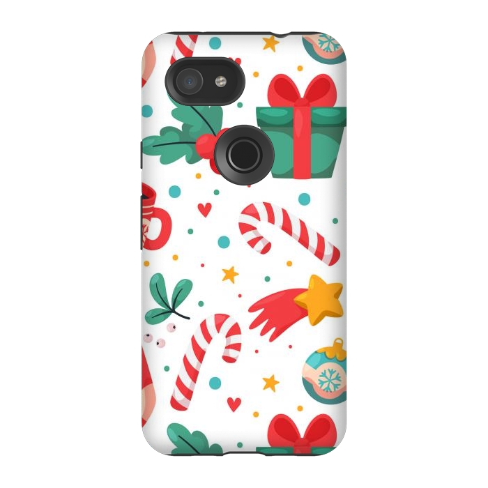 Pixel 3A StrongFit Christmas Pattern by ArtsCase