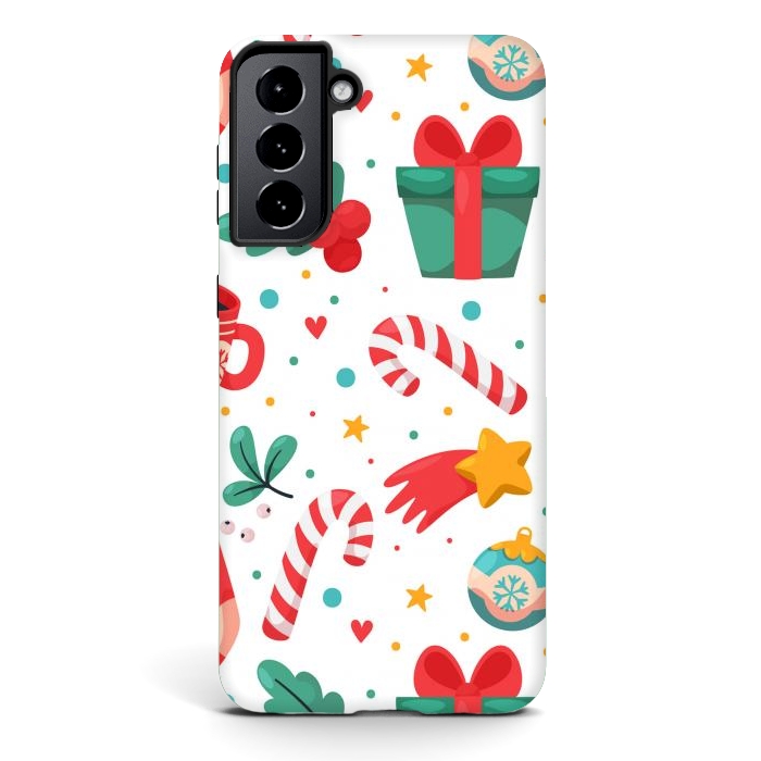 Galaxy S21 plus StrongFit Christmas Pattern by ArtsCase