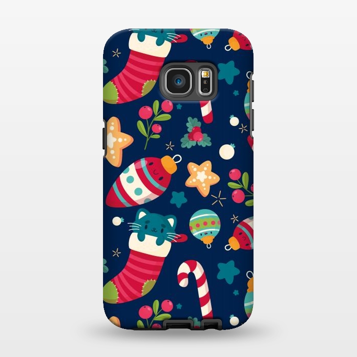 Galaxy S7 EDGE StrongFit A Cat in Christmas by ArtsCase