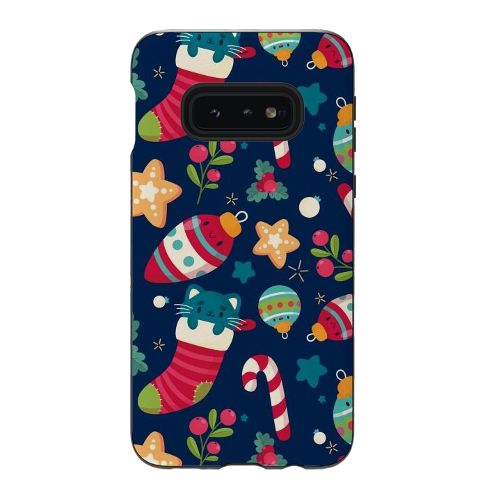 Galaxy S10e StrongFit A Cat in Christmas by ArtsCase