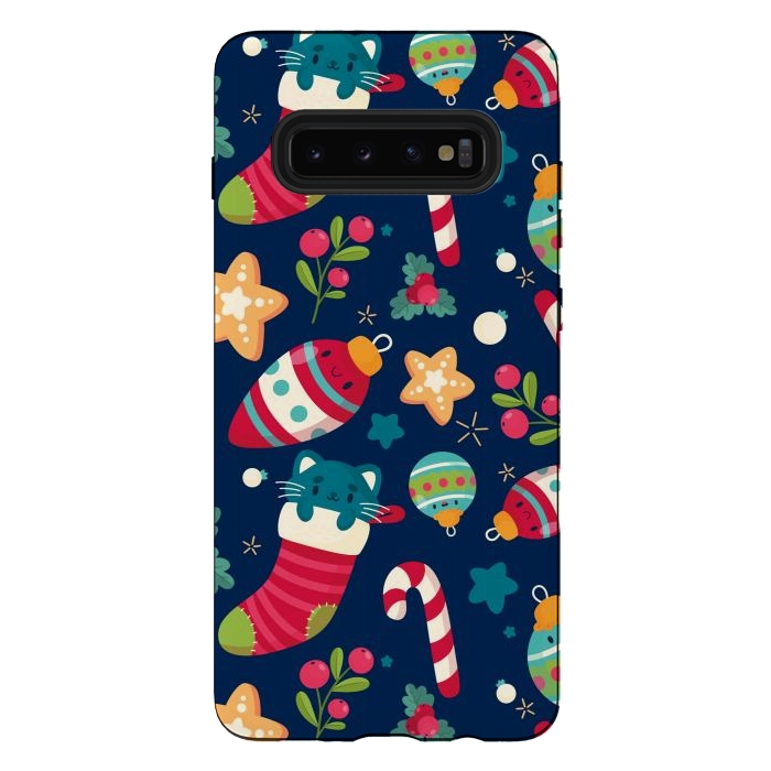 Galaxy S10 plus StrongFit A Cat in Christmas by ArtsCase