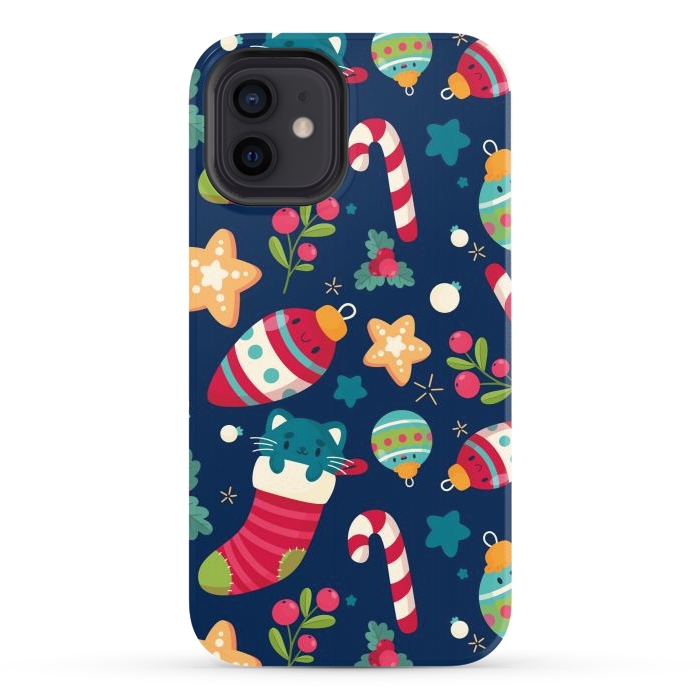 iPhone 12 StrongFit A Cat in Christmas by ArtsCase