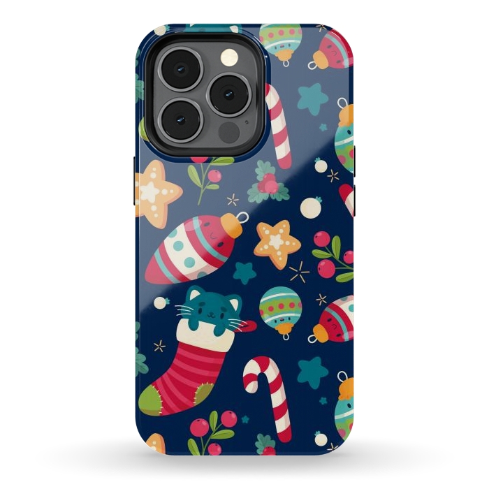 iPhone 13 pro StrongFit A Cat in Christmas by ArtsCase