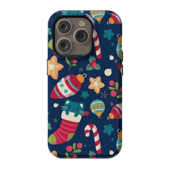 iPhone 14 Pro StrongFit A Cat in Christmas by ArtsCase