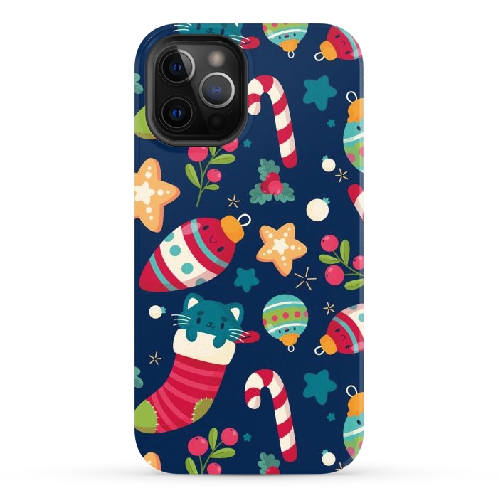 iPhone 12 Pro Max StrongFit A Cat in Christmas by ArtsCase