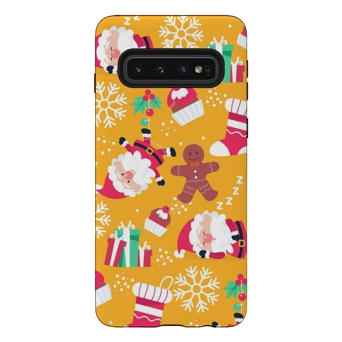 Galaxy S10 StrongFit Cute Pattern for Christmas  by ArtsCase