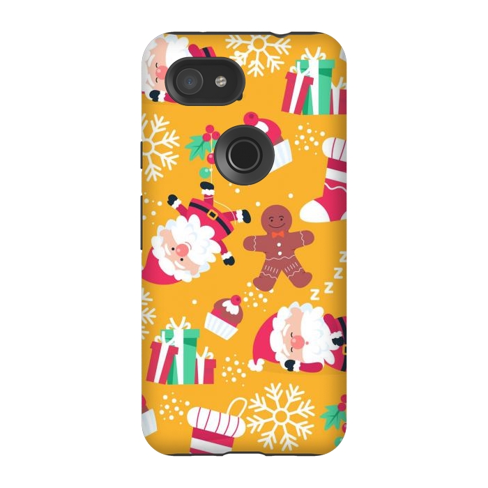Pixel 3A StrongFit Cute Pattern for Christmas  by ArtsCase
