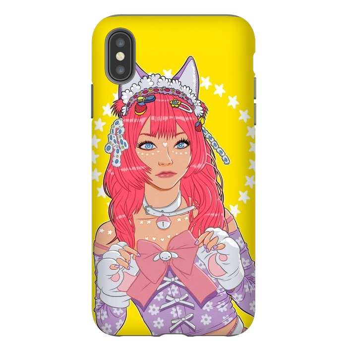 iPhone Xs Max StrongFit Kawaii Girl by Alberto