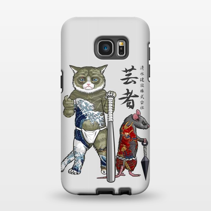 Galaxy S7 EDGE StrongFit Mouse and Cat yakuza by Alberto