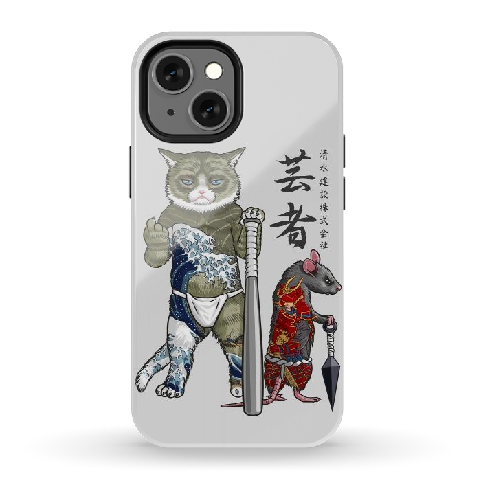 iPhone 12 mini StrongFit Mouse and Cat yakuza by Alberto