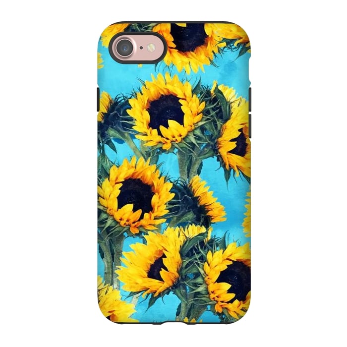 iPhone 7 StrongFit Sunflowers & Sky by Uma Prabhakar Gokhale