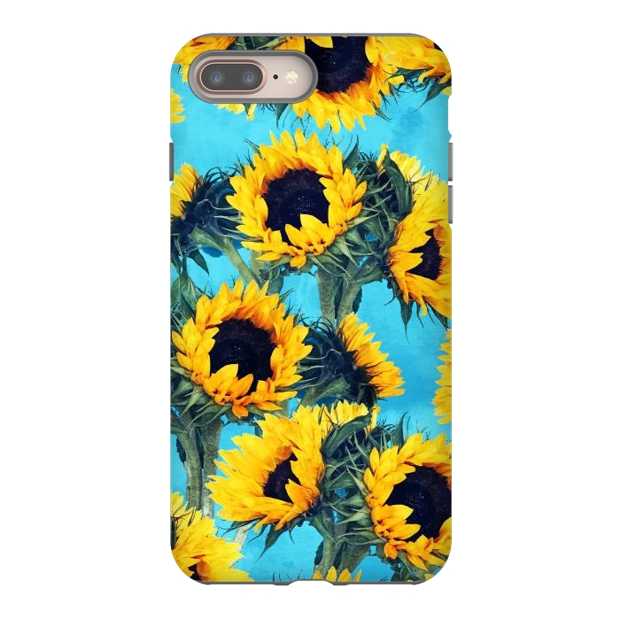 iPhone 7 plus StrongFit Sunflowers & Sky by Uma Prabhakar Gokhale