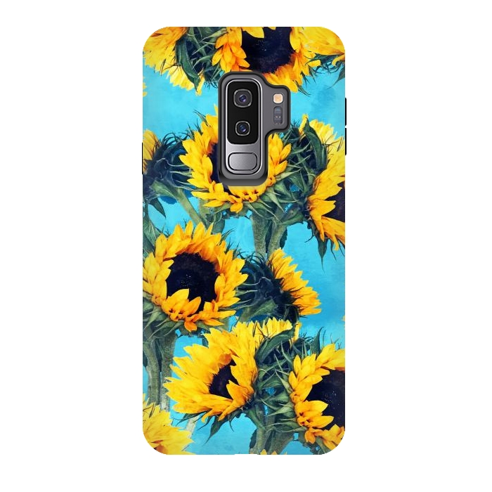 Galaxy S9 plus StrongFit Sunflowers & Sky by Uma Prabhakar Gokhale