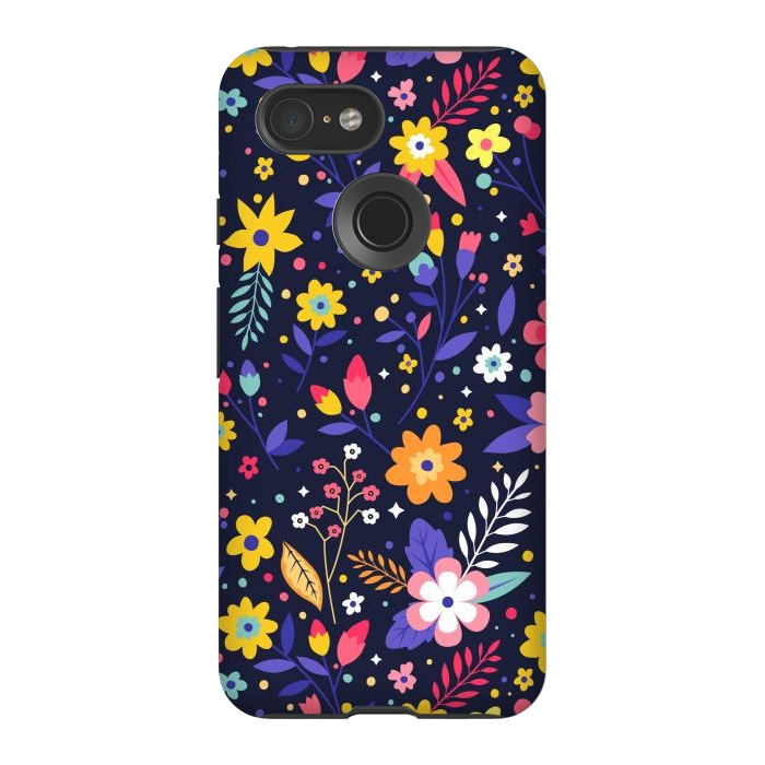 Pixel 3 StrongFit Beautifull Flowers with Vibrant Colors by ArtsCase