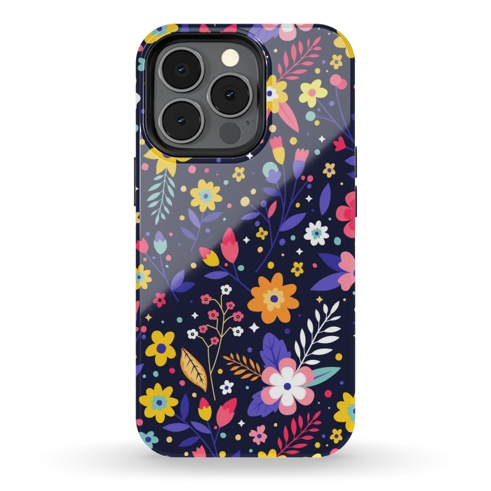 iPhone 13 pro StrongFit Beautifull Flowers with Vibrant Colors by ArtsCase
