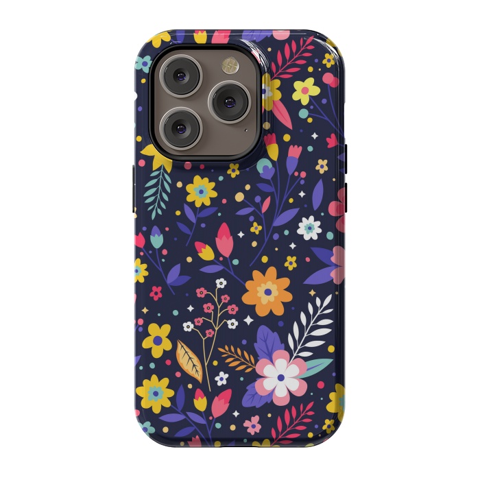 iPhone 14 Pro StrongFit Beautifull Flowers with Vibrant Colors by ArtsCase