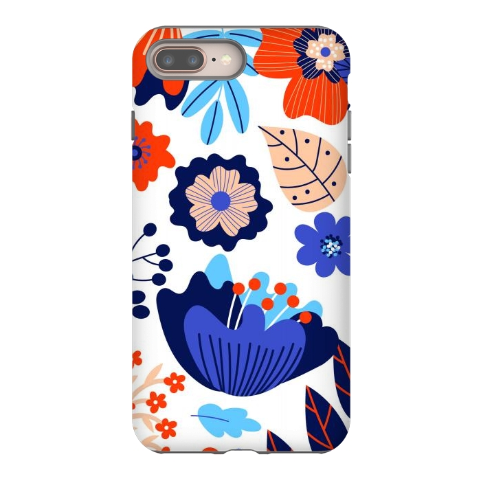 iPhone 7 plus StrongFit Blue Flowers by ArtsCase