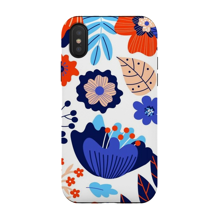iPhone Xs / X StrongFit Blue Flowers by ArtsCase