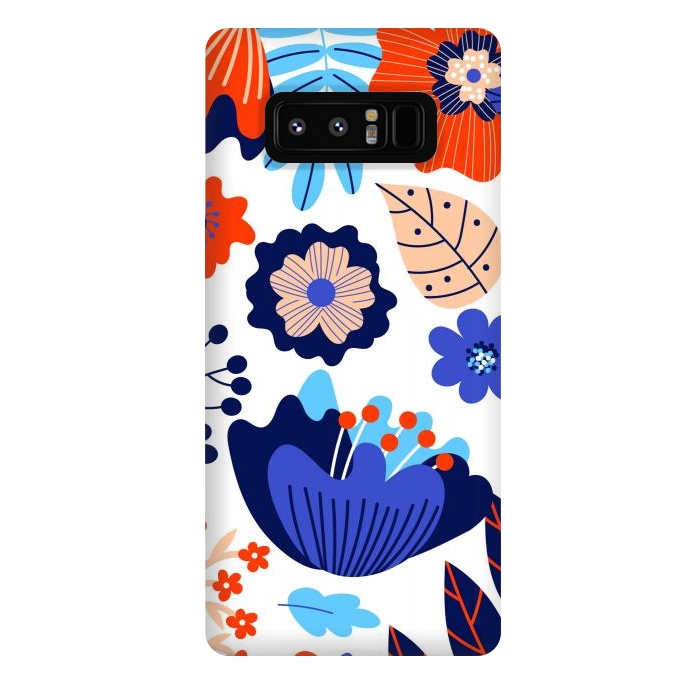 Galaxy Note 8 StrongFit Blue Flowers by ArtsCase