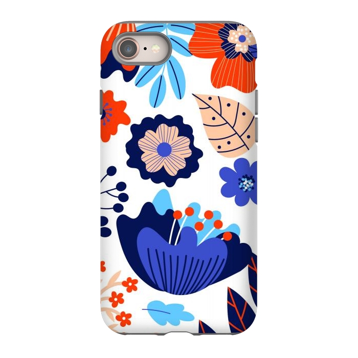 iPhone 8 StrongFit Blue Flowers by ArtsCase