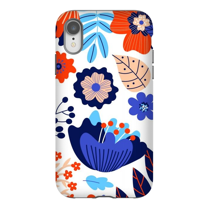 iPhone Xr StrongFit Blue Flowers by ArtsCase
