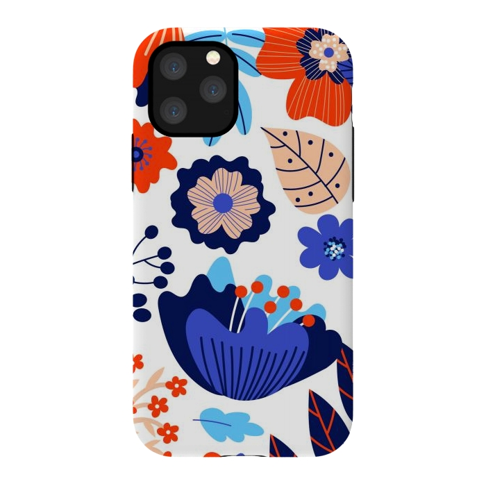 iPhone 11 Pro StrongFit Blue Flowers by ArtsCase