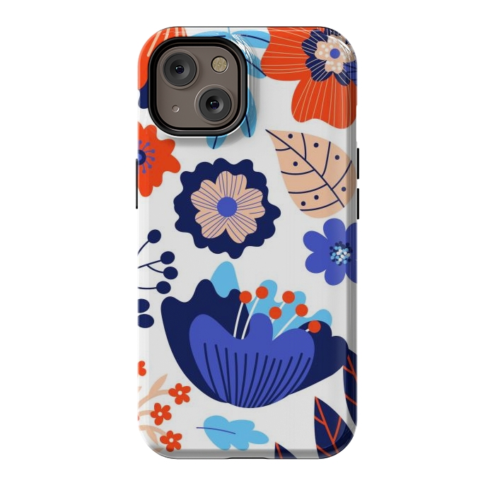 iPhone 14 StrongFit Blue Flowers by ArtsCase