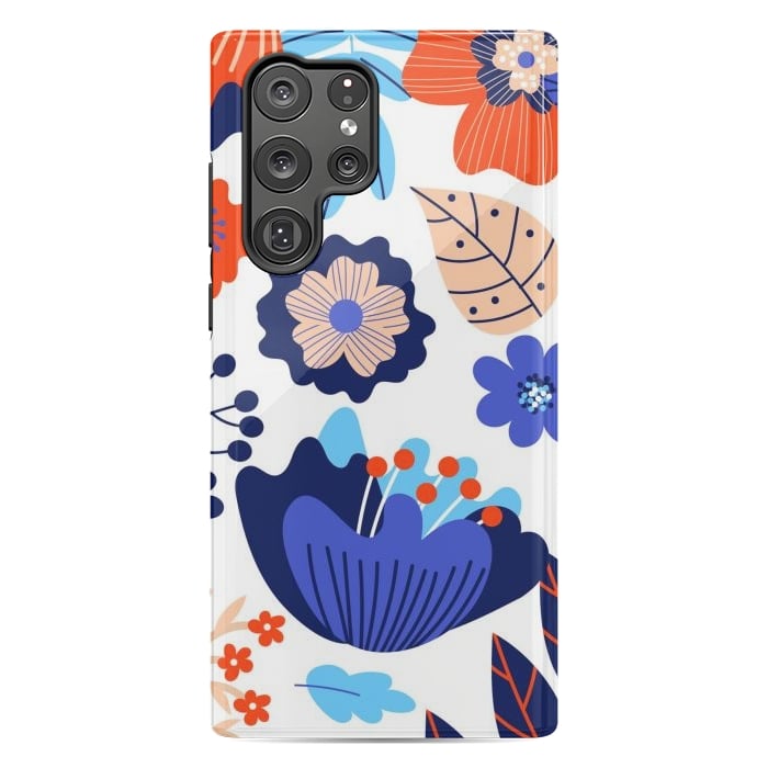 Galaxy S22 Ultra StrongFit Blue Flowers by ArtsCase