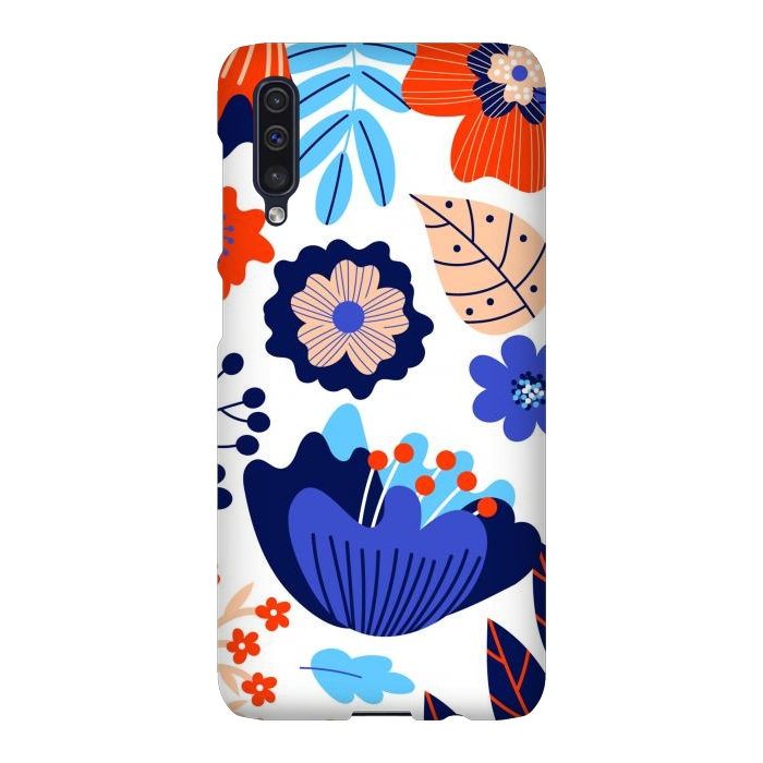 Galaxy A50 SlimFit Blue Flowers by ArtsCase