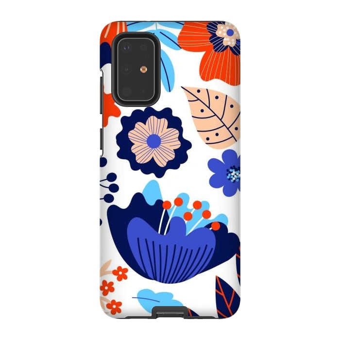Galaxy S20 Plus StrongFit Blue Flowers by ArtsCase