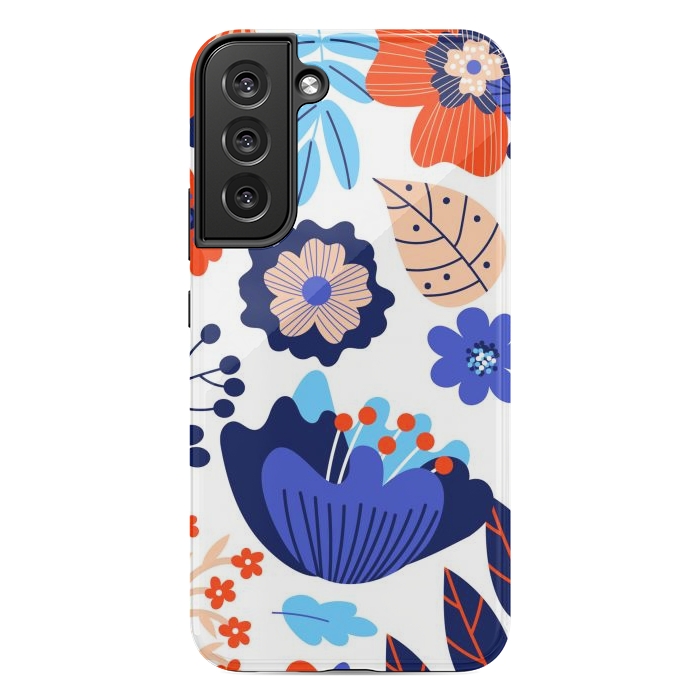 Galaxy S22 plus StrongFit Blue Flowers by ArtsCase