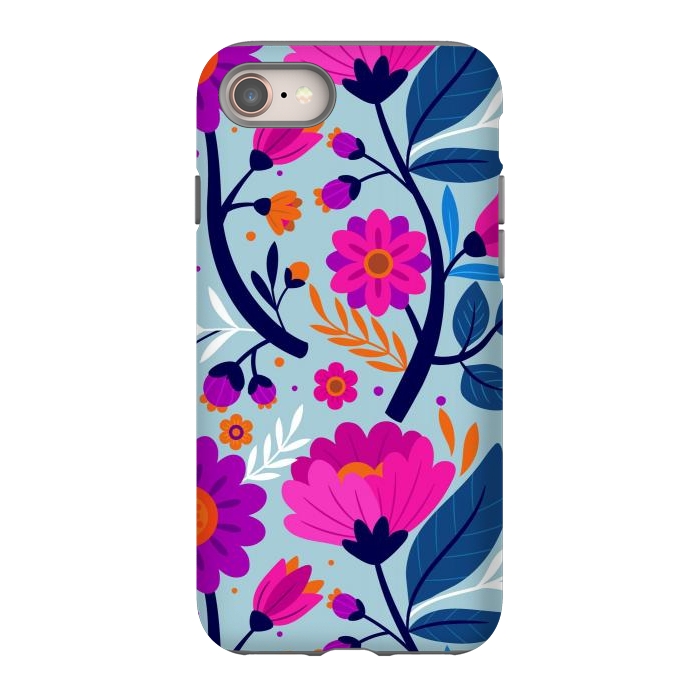 iPhone 8 StrongFit Colorful Exotic Floral Pattern by ArtsCase