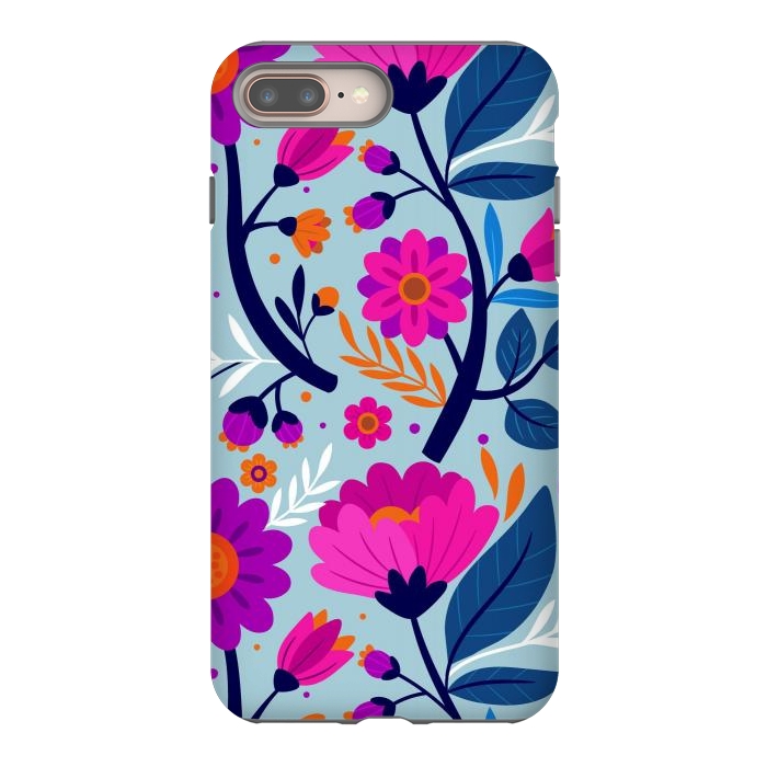 iPhone 8 plus StrongFit Colorful Exotic Floral Pattern by ArtsCase