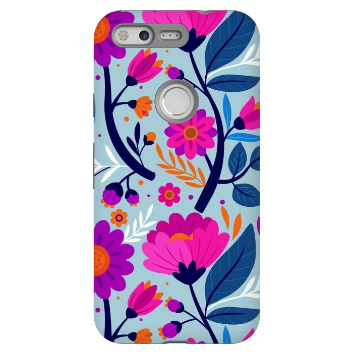 Pixel StrongFit Colorful Exotic Floral Pattern by ArtsCase