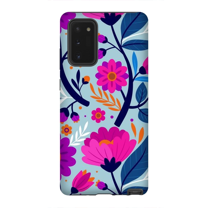 Galaxy Note 20 StrongFit Colorful Exotic Floral Pattern by ArtsCase