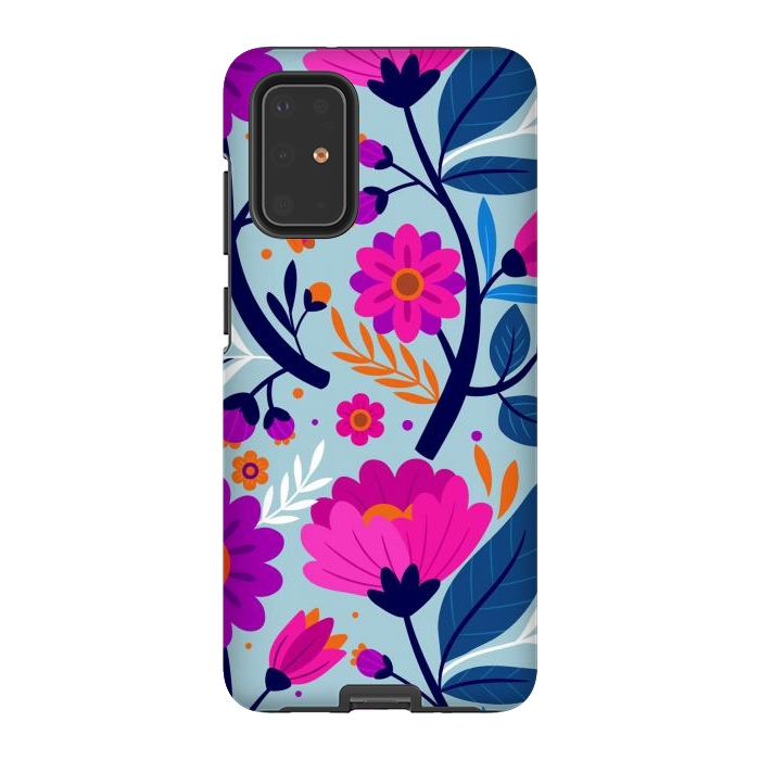 Galaxy S20 Plus StrongFit Colorful Exotic Floral Pattern by ArtsCase