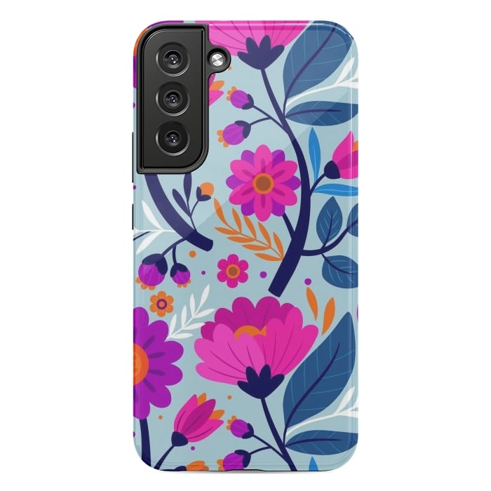 Galaxy S22 plus StrongFit Colorful Exotic Floral Pattern by ArtsCase