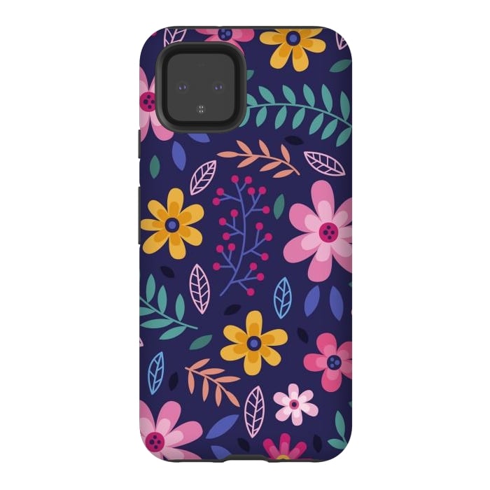 Pixel 4 StrongFit Pink Flowers for You  by ArtsCase