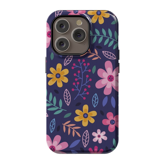iPhone 14 Pro StrongFit Pink Flowers for You  by ArtsCase