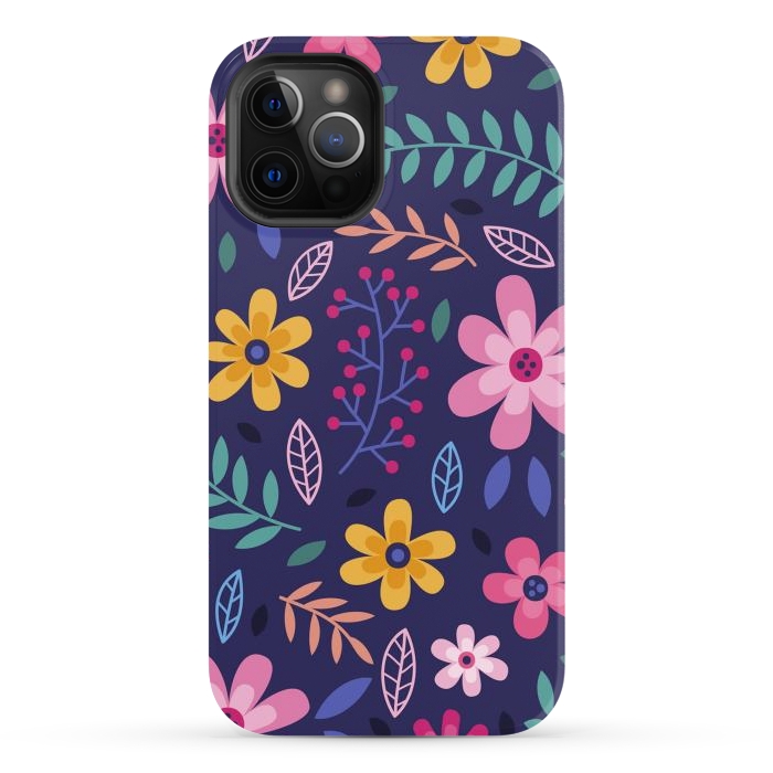 iPhone 12 Pro Max StrongFit Pink Flowers for You  by ArtsCase