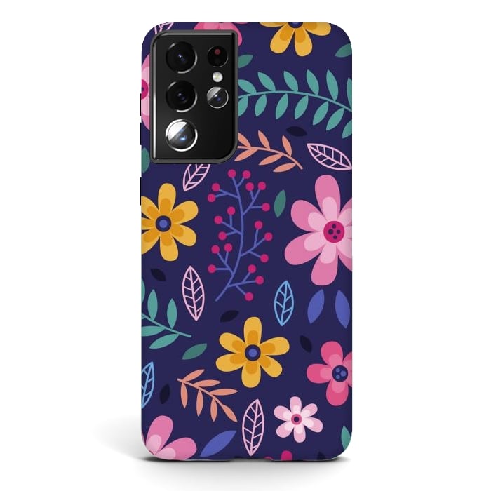 Galaxy S21 ultra StrongFit Pink Flowers for You  by ArtsCase