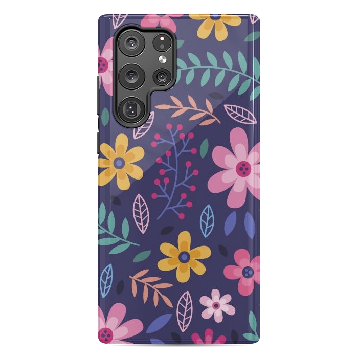 Galaxy S22 Ultra StrongFit Pink Flowers for You  by ArtsCase