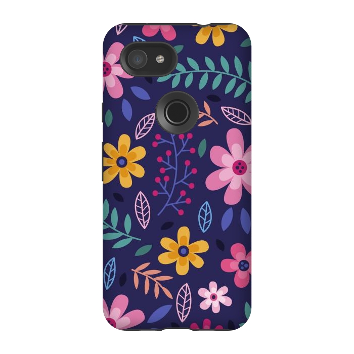 Pixel 3A StrongFit Pink Flowers for You  by ArtsCase