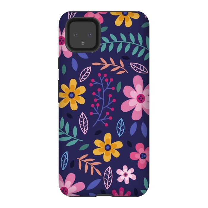 Pixel 4XL StrongFit Pink Flowers for You  by ArtsCase