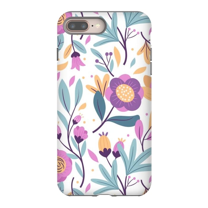 iPhone 7 plus StrongFit Purple Floral Pattern 0 by ArtsCase