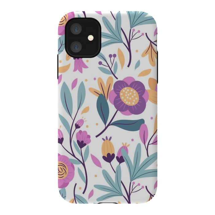 iPhone 11 StrongFit Purple Floral Pattern 0 by ArtsCase