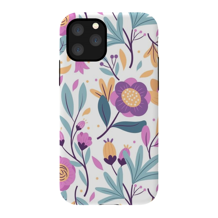 iPhone 11 Pro StrongFit Purple Floral Pattern 0 by ArtsCase